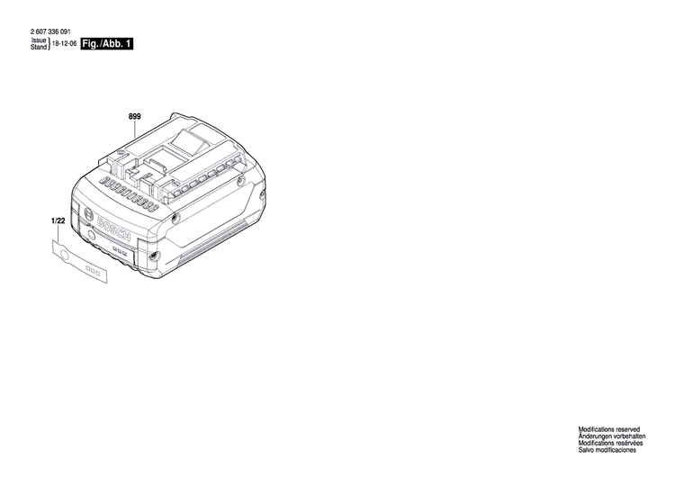 New Genuine Bosch 2607337021 Battery Pack