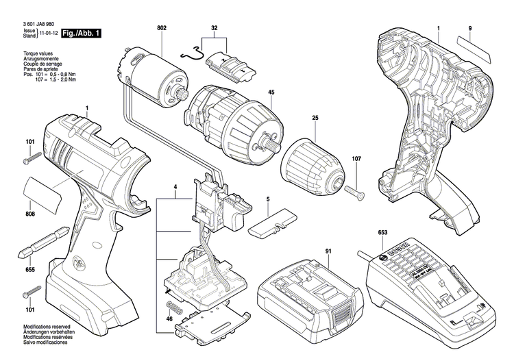New Genuine Bosch 2607337115 Slide-In Accu Package