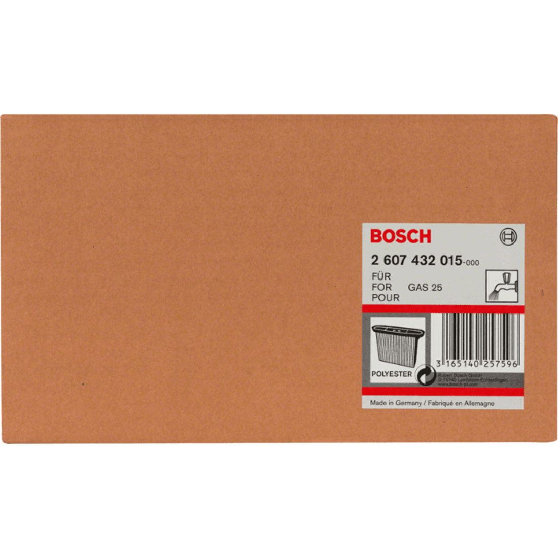 New Genuine Bosch 2607432015 PES Filter For dust extractors