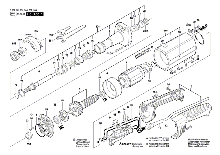 New Genuine Bosch 2607950021 Single-Head Eng. Wrench
