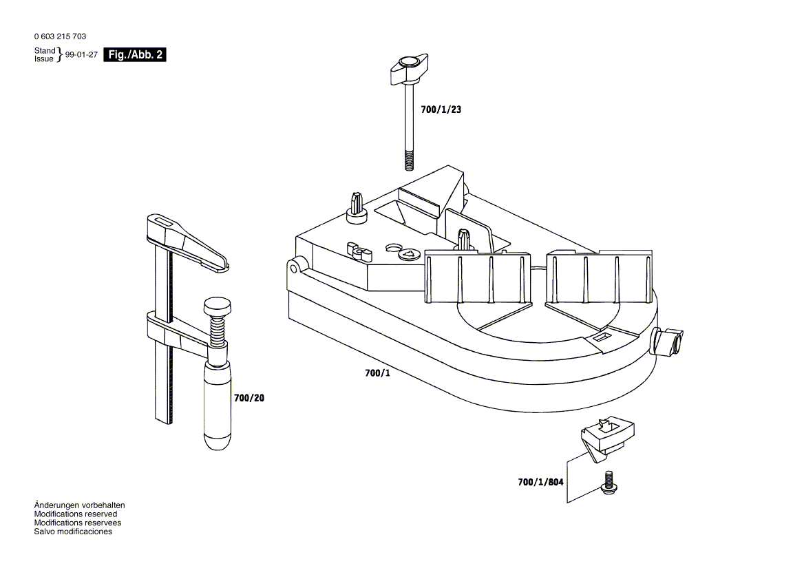 New Genuine Bosch 2607960008 Adjustable screw clamp