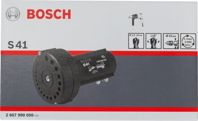 New Genuine Bosch 2607990050 Drill Bit Sharpener S41 For rotary drills/drivers,