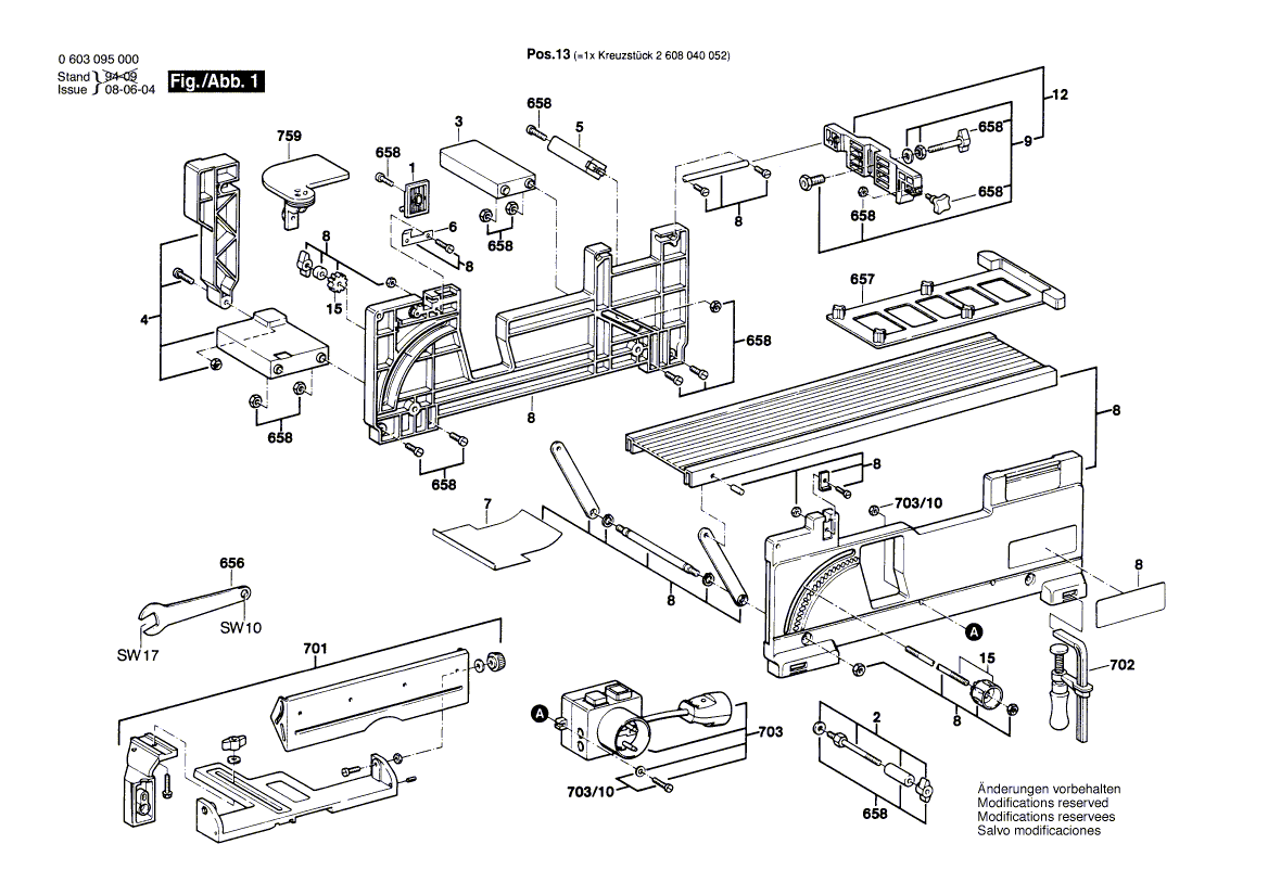 New Genuine Bosch 2608000097 Support Pedestal