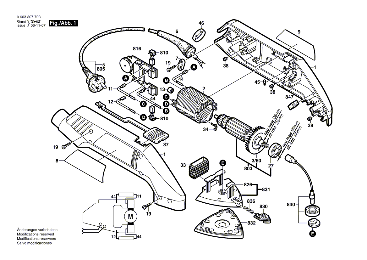 New Genuine Bosch 2608000143 Sander Plate