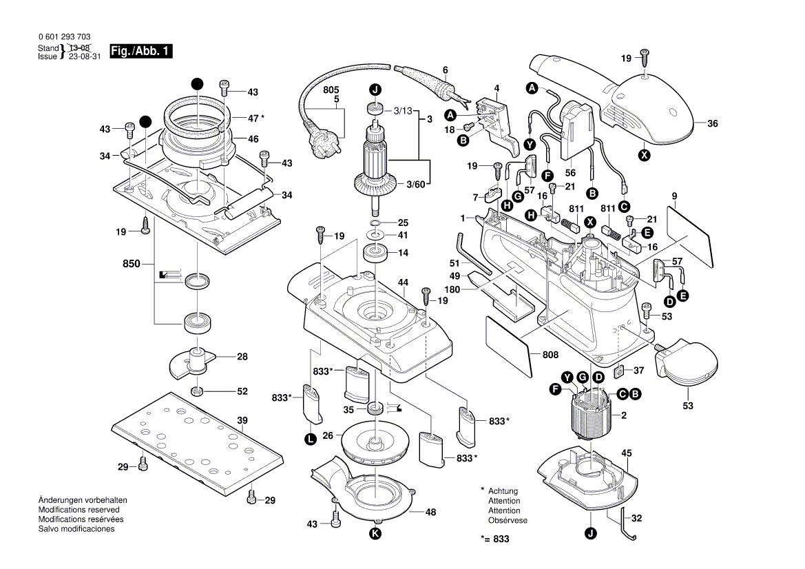 New Genuine Bosch 2608000168 Sander Plate