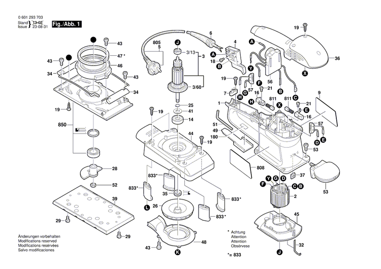 New Genuine Bosch 2608000168 Sander Plate