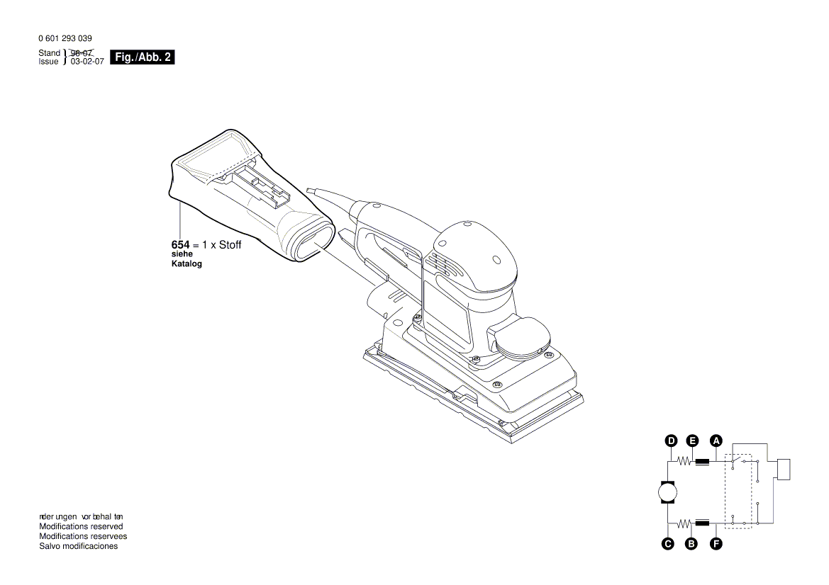 New Genuine Bosch 2608000236 Sander Plate