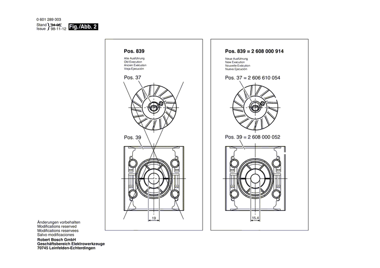 New Genuine Bosch 2608000914 Swing-Plate