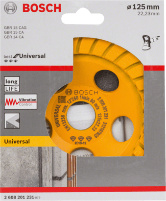 New Genuine Bosch 2608201231 Best for Universal Turbo Diamond Grinding Head For