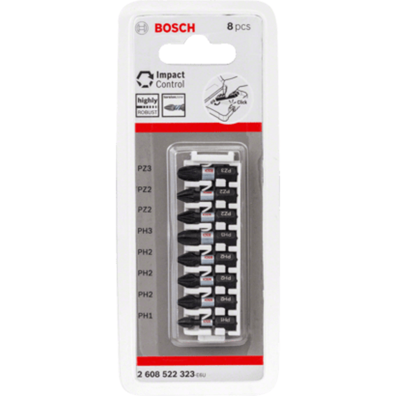 New Genuine Bosch 2608522323 Pick and Click Impact Control Screwdriver Bit Pack