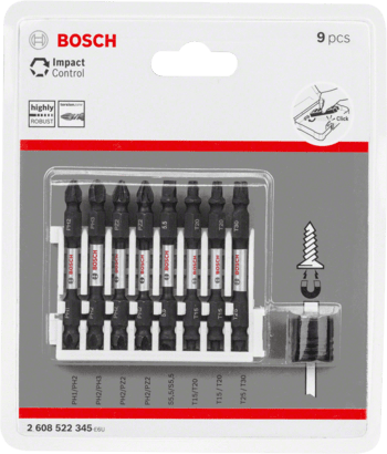 New Genuine Bosch 2608522345 Pick and Click Impact Control Double Ended