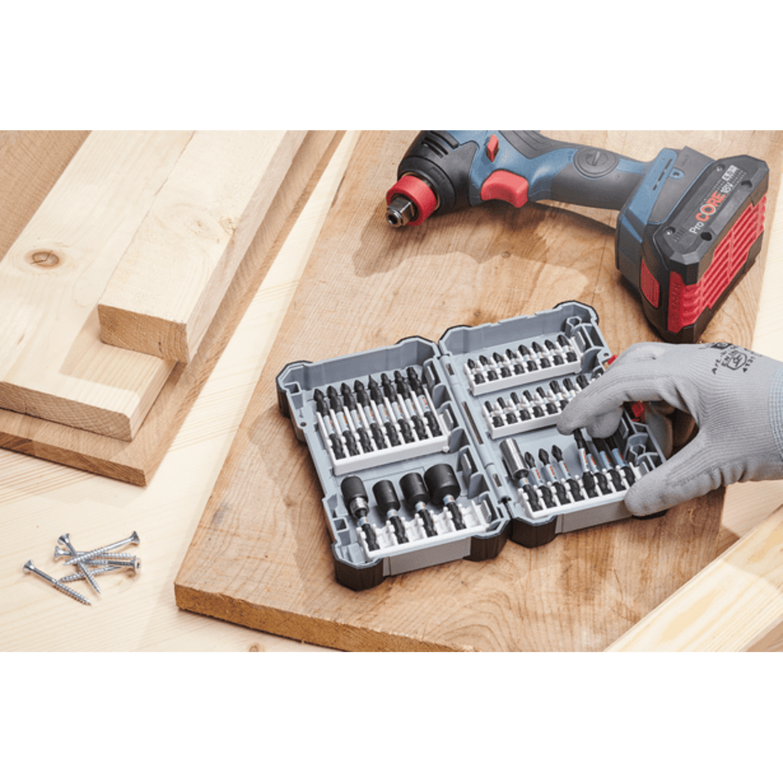 New Genuine Bosch 2608522365 Pick and Click Impact Control Screwdriver Bit Set,