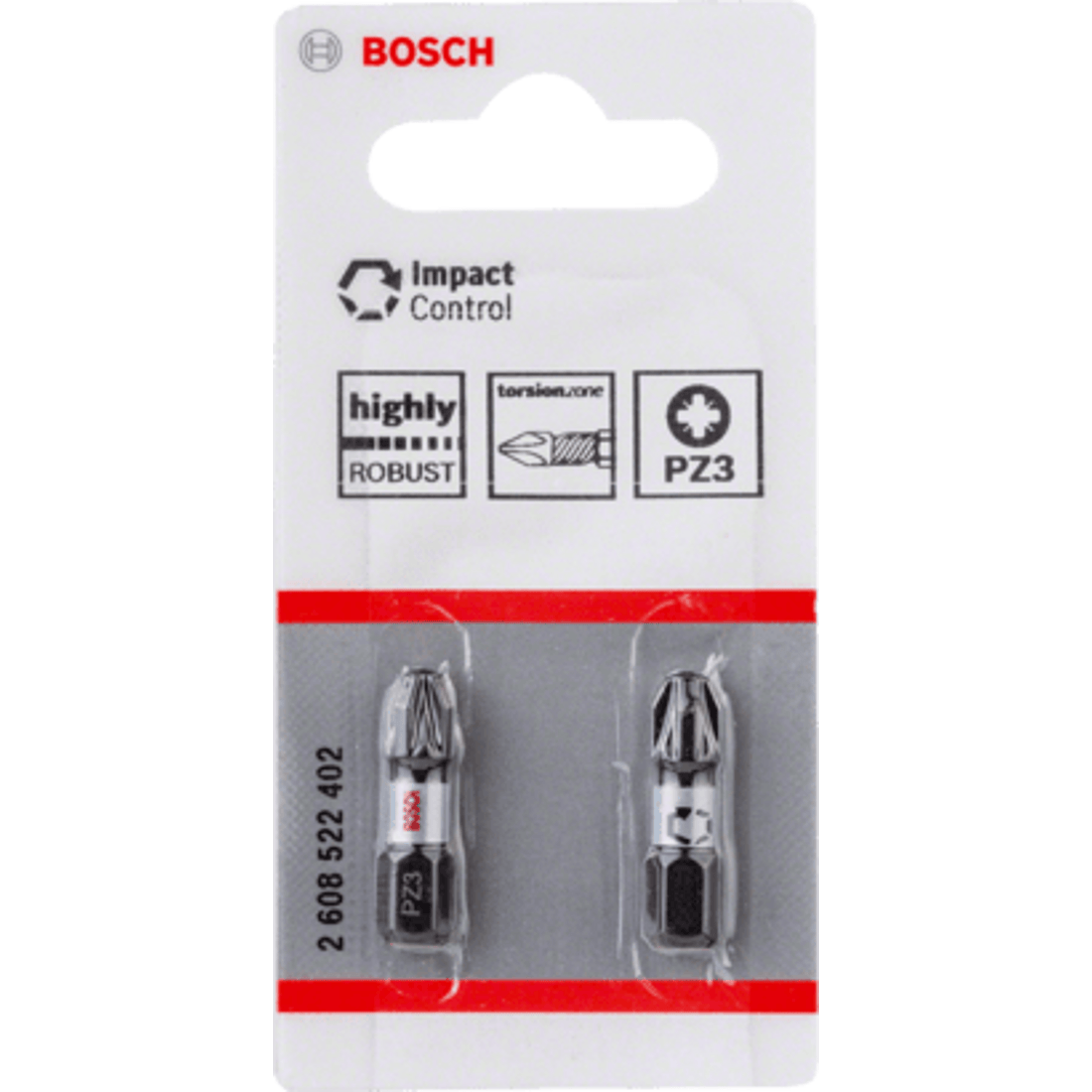 New Genuine Bosch 2608522402 Impact Control Pozidriv Screwdriver Bit Pack For