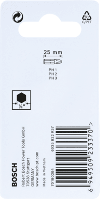 New Genuine Bosch 2608522403 Impact Control Phillips Screwdriver Bit Pack For