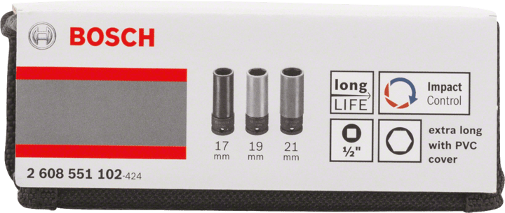 New Genuine Bosch 2608551102 Impact Control Socket Set For rotary