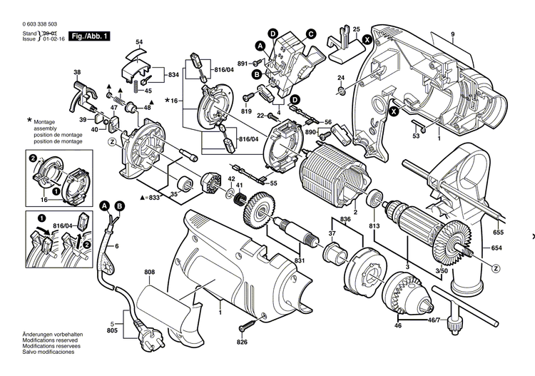 New Genuine Bosch 2608571053 Key Chuck