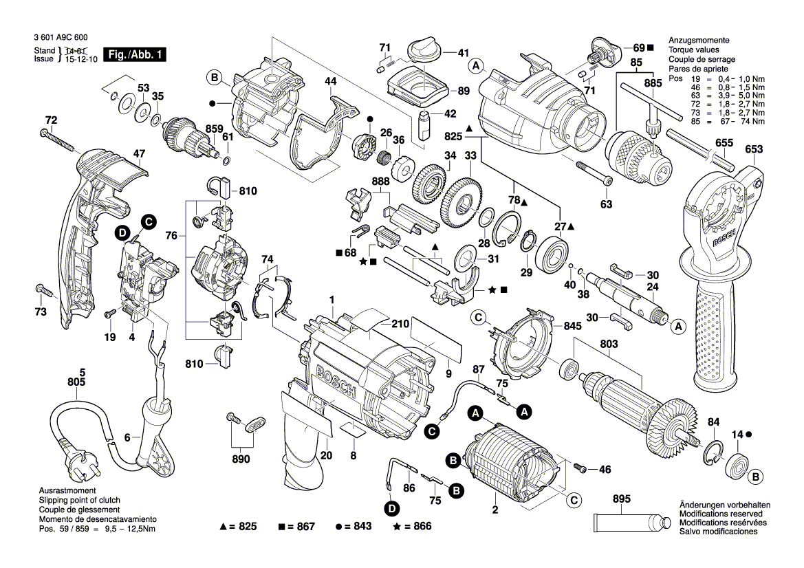 New Genuine Bosch 2608571060 Key Chuck