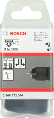 New Genuine Bosch 2608572060 Keyless Drill Chuck For rotary drills/drivers, For