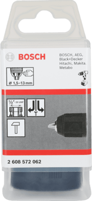 New Genuine Bosch 2608572062 Keyless Drill Chuck For rotary drills/drivers, For