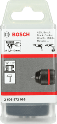 New Genuine Bosch 2608572068 Keyless Drill Chuck For rotary drills/drivers, For