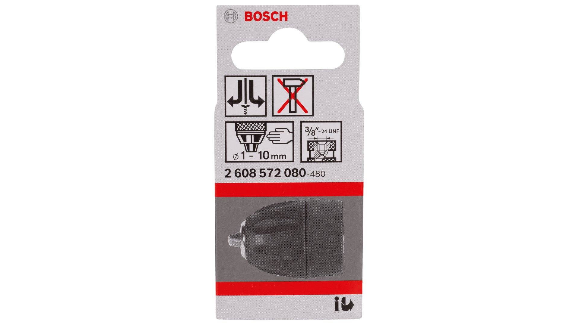 New Genuine Bosch 2608572080 Keyless Drill Chuck For rotary drills/drivers, For