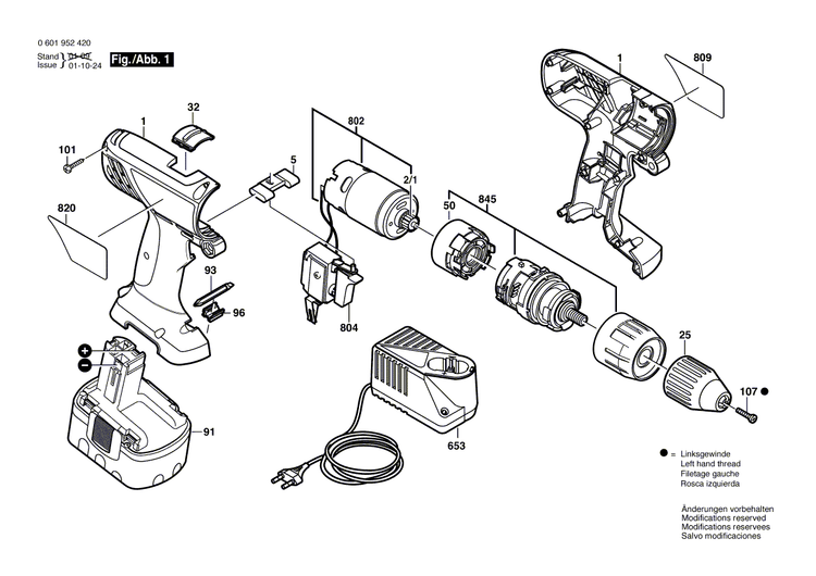 New Genuine Bosch 2608572088 Keyless Chuck
