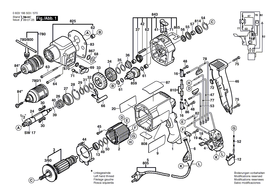 New Genuine Bosch 2608572106 Keyless Chuck