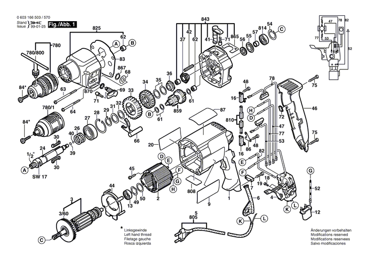 New Genuine Bosch 2608572106 Keyless Chuck