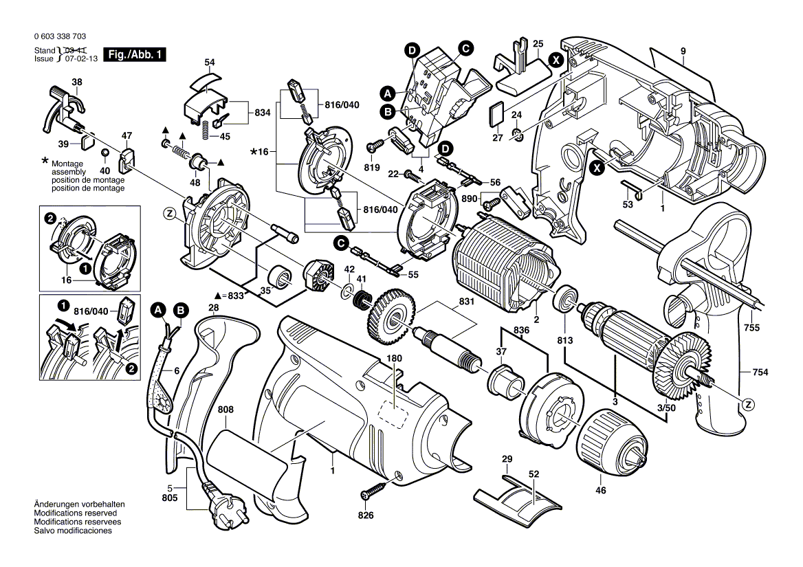 New Genuine Bosch 2608572121 Keyless Chuck