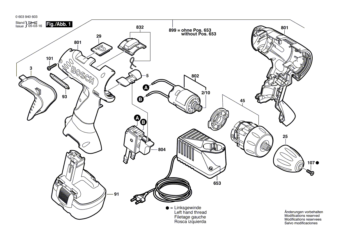 New Genuine Bosch 2608572140 Keyless Chuck