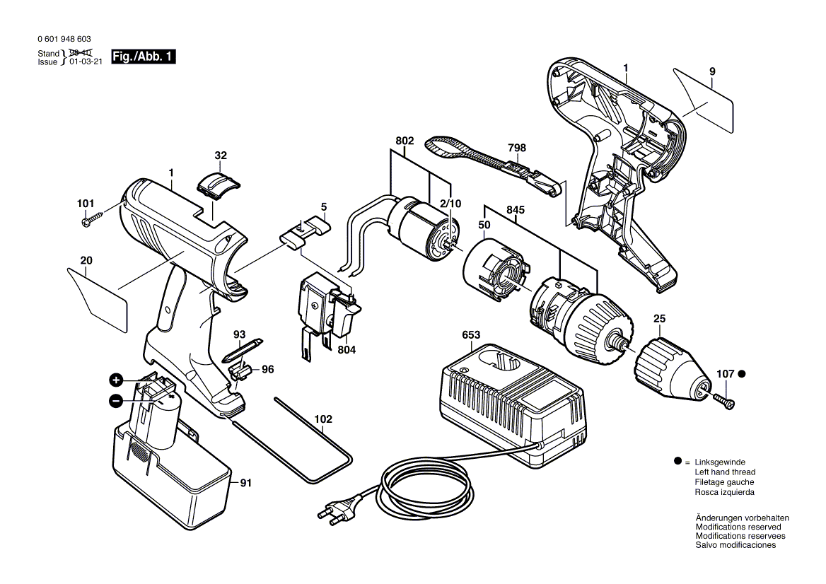 New Genuine Bosch 2608572164 Keyless Chuck