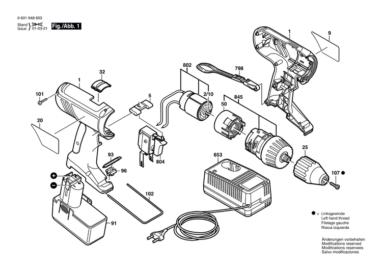 New Genuine Bosch 2608572164 Keyless Chuck