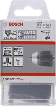 New Genuine Bosch 2608572182 Keyless Drill Chuck For rotary drills/drivers, For