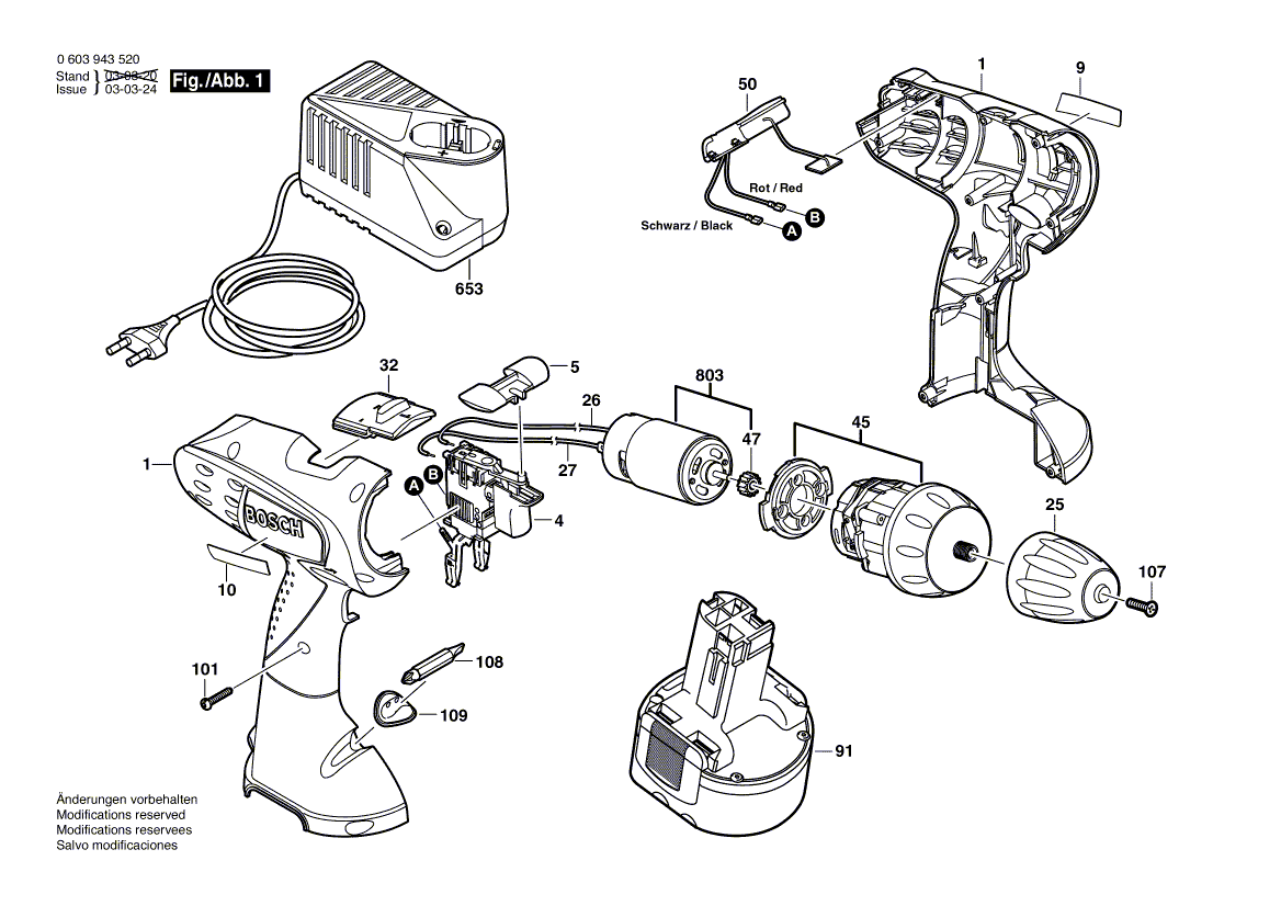 New Genuine Bosch 2608572197 Keyless Chuck