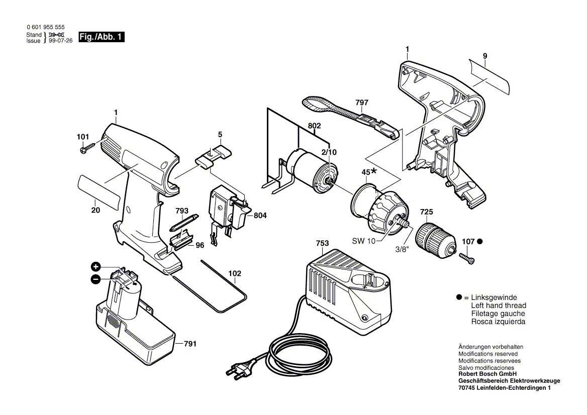 New Genuine Bosch 2608572200 Keyless Chuck