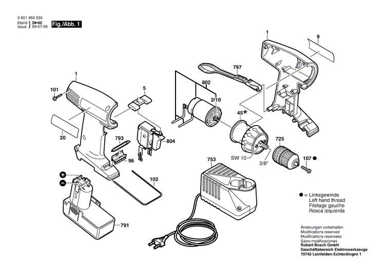 New Genuine Bosch 2608572200 Keyless Chuck
