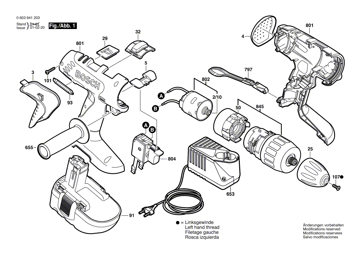 New Genuine Bosch 2608572224 Keyless Chuck