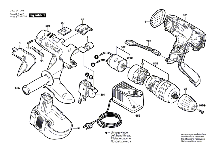 New Genuine Bosch 2608572224 Keyless Chuck