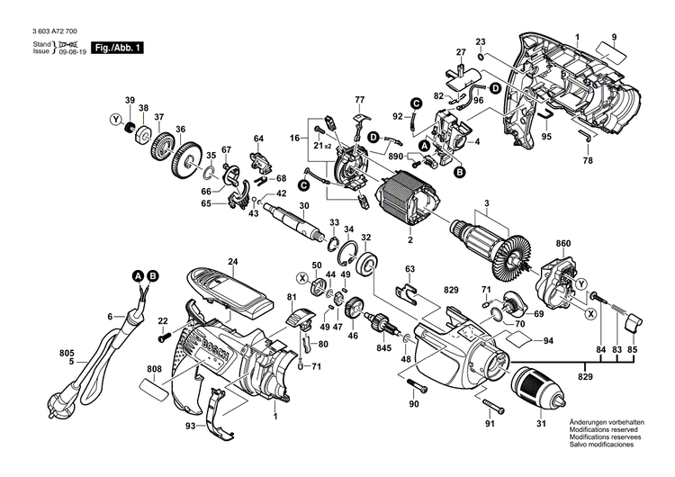 New Genuine Bosch 2608572242 Keyless Chuck