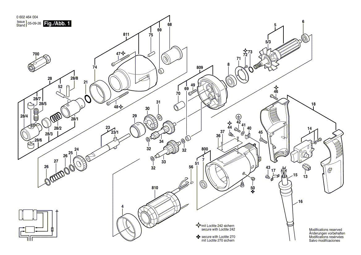 New Genuine Bosch 2608573000 Two-Jaw Drill Juck