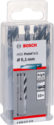 New Genuine Bosch 2608577219 HSS Twist Drill Bit PointTeQ For rotary