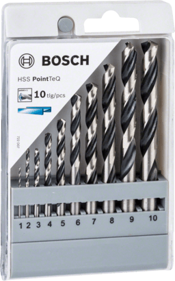 New Genuine Bosch 2608577348 HSS Twist Drill Bit PointTeQ Set, 5-Pieces For