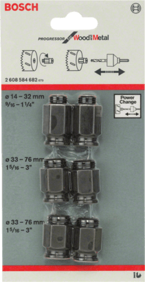 New Genuine Bosch 2608584682 Power Change Adapter Nut Set, 6 pcs For rotary