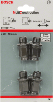 New Genuine Bosch 2608584774 Extension Adapter Set, 4-Piece For rotary