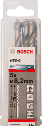 New Genuine Bosch 2608585509 HSS Twist Drill Bit Ground For rotary
