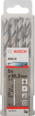New Genuine Bosch 2608585523 HSS Twist Drill Bit Ground For rotary