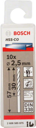 New Genuine Bosch 2608585875 HSS Twist Drill Bit Cobalt For rotary