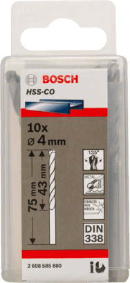 New Genuine Bosch 2608585880 HSS Twist Drill Bit Cobalt For rotary
