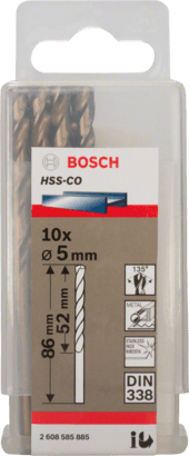 New Genuine Bosch 2608585885 HSS Twist Drill Bit Cobalt For rotary