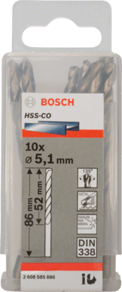 New Genuine Bosch 2608585886 HSS Twist Drill Bit Cobalt For rotary